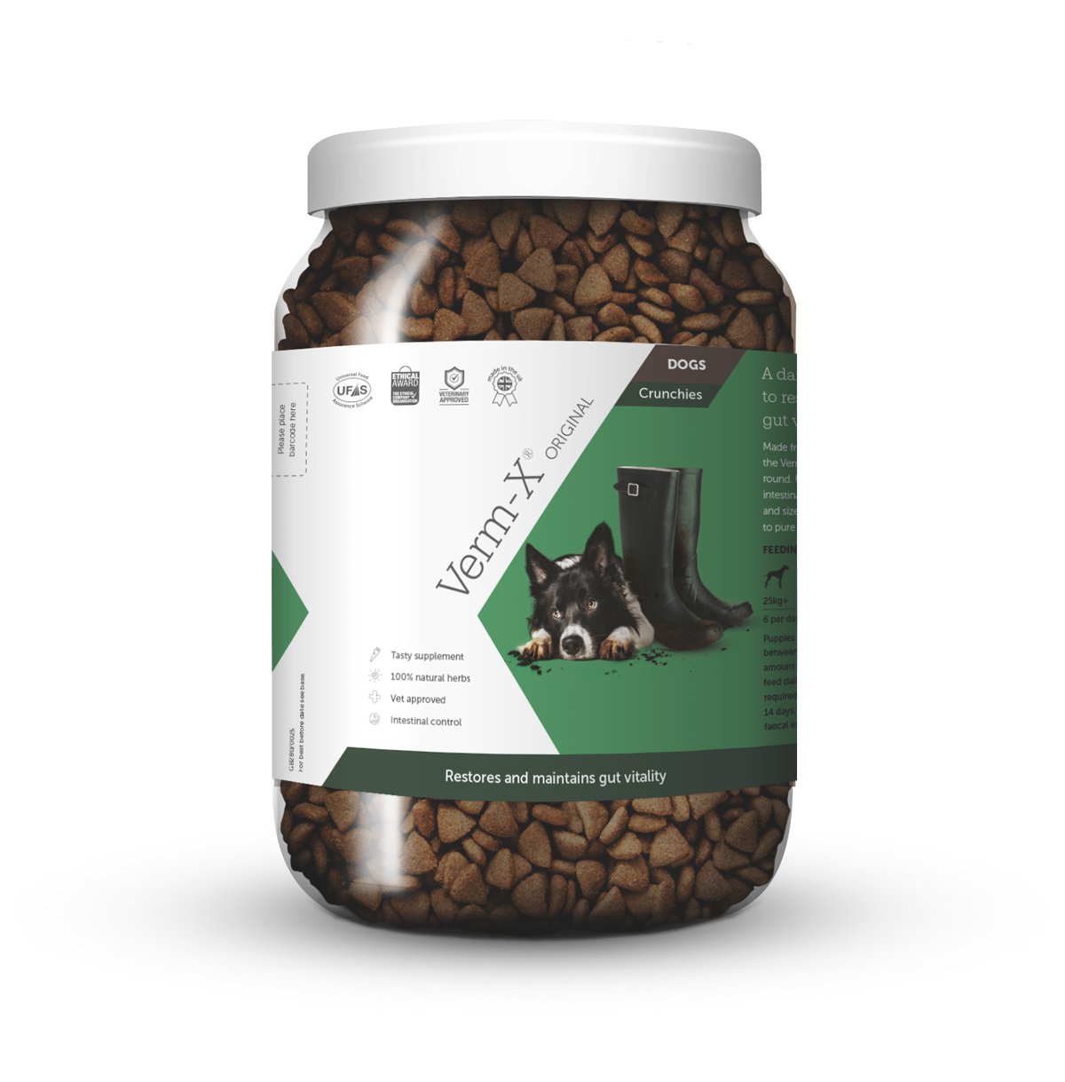 Verm-X Prírodné granule proti črevným parazitom pre psov 650g