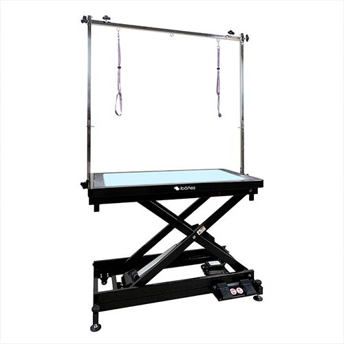 Strihací elektrický stôl Ibanez LED STAR 110 x 60 x 30-101 cm čierny