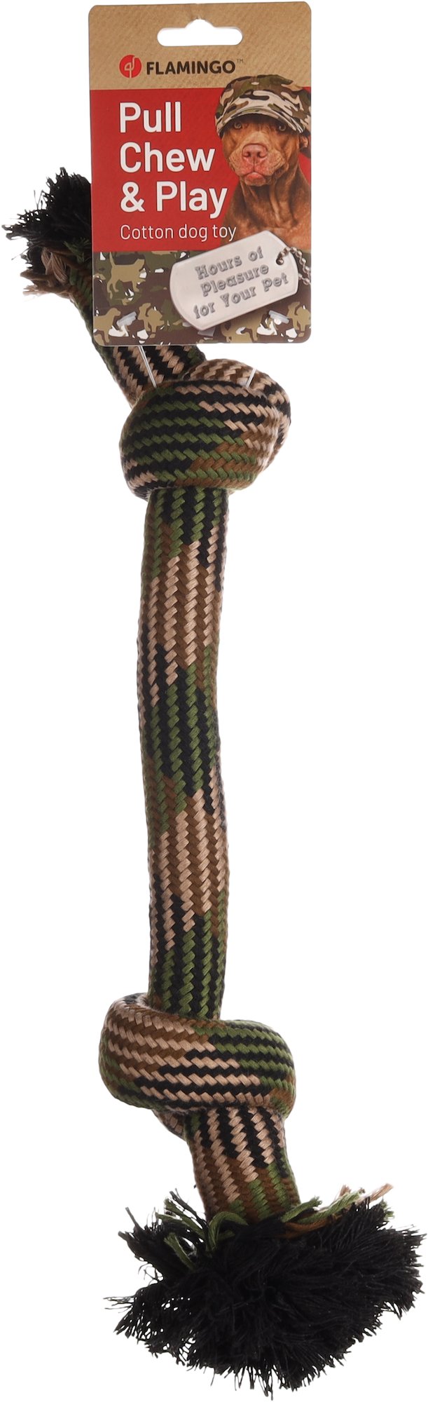 Flamingo Joe Hračka pre psov Lano maskáčové 47cm